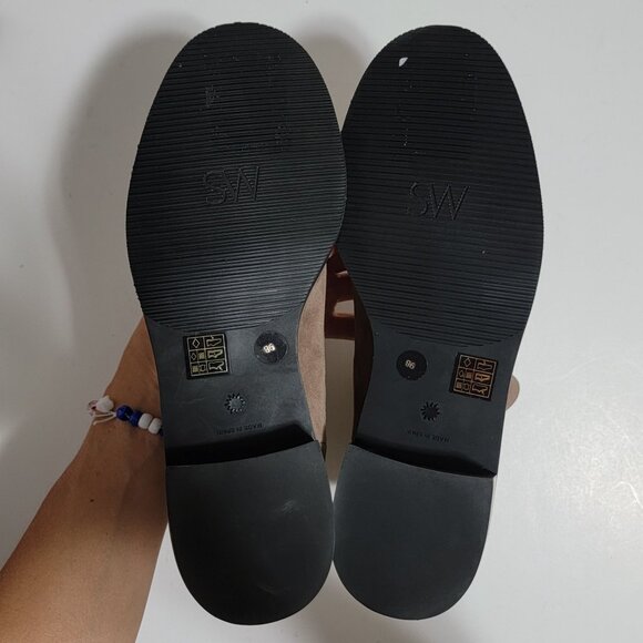 NEW Stuart Weitzman Cline Sleek Boots Womens 9.5 Beige Suede Contemporary - Picture 7 of 10